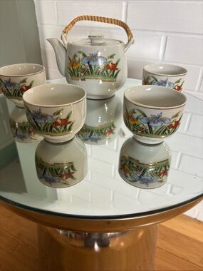 Pier 1 Made in Japan Tea Set with Handpainted Floral Design
